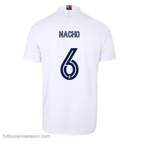Camiseta Real Madrid 1ª NO.6 Nacho 2020/21 Blanco